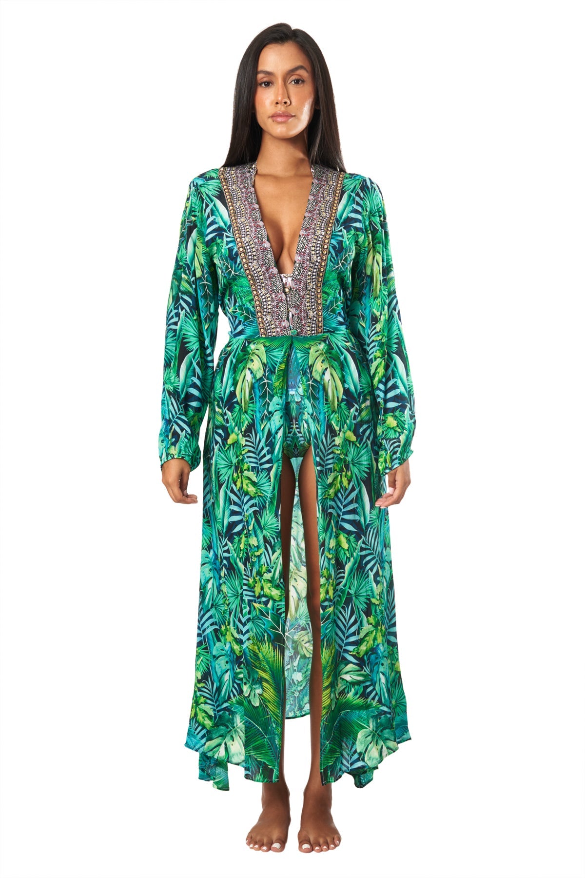 

Платье-макси Petra Wrap с двухсторонними рукавами La Moda Clothing, цвет multi