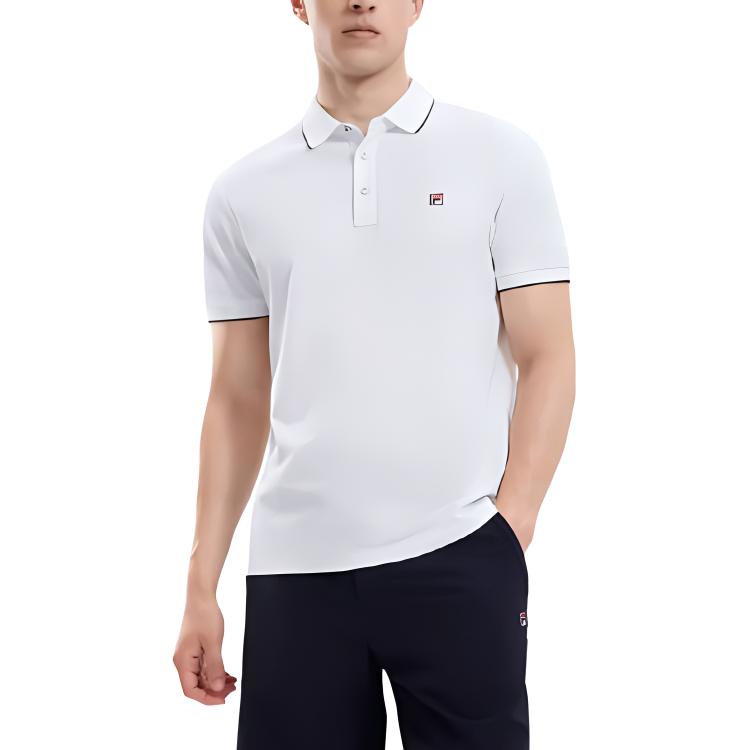 

Футболка поло мужская белая FILA