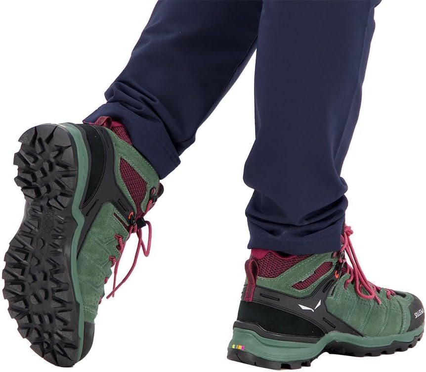 Мужские водонепроницаемые треккинговые и походные ботинки Salewa Alp Mate Mid, зеленый — фото 4