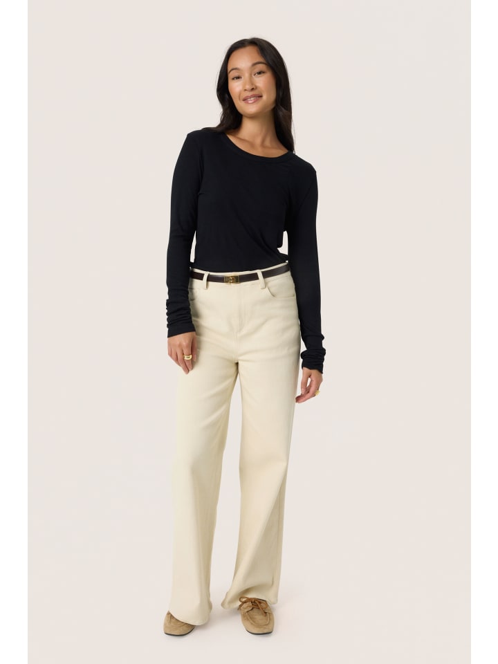 

Soaked in Luxury Рубашка с длинными рукавами SLFauna, приталенный крой, черная