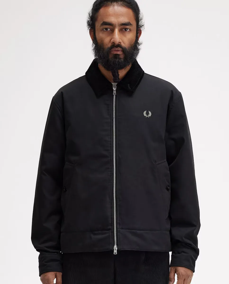 

Мужская куртка с классическим воротником и карманами Fred Perry, черный