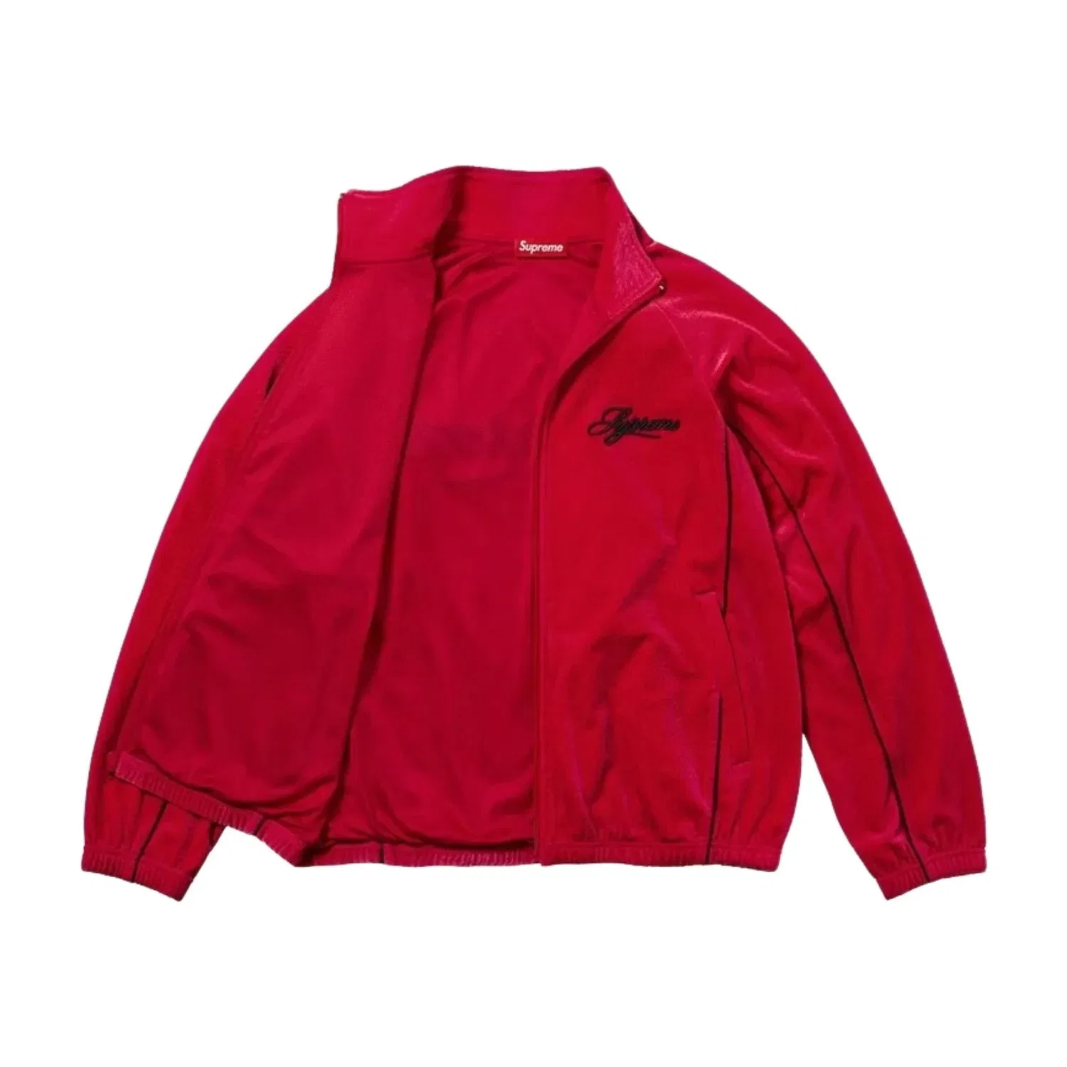 Спортивная куртка Supreme SS26 из велюровой сетки, цвет «красный» SUP-SS26-121-RED — фото 2