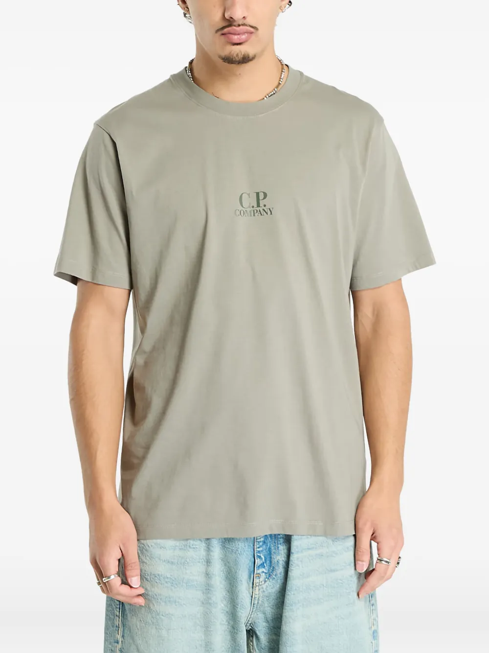 

Футболка с короткими рукавами и принтом-логотипом C.P. Company, серый