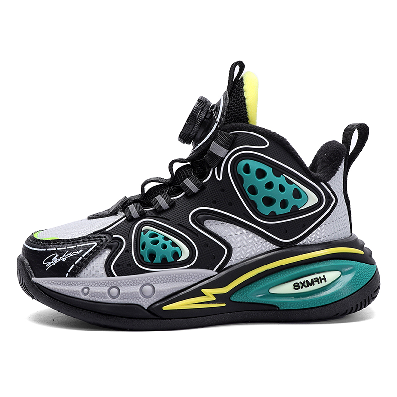 

Спортивные баскетбольные кроссовки с термоамортизацией, противоскользящие детские ботинки для детей Binary, черный