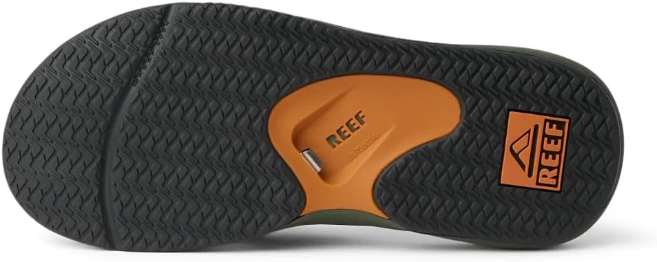 Мужские шлепанцы Reef с подушкой и веерным рисунком, Olive Green — фото 2