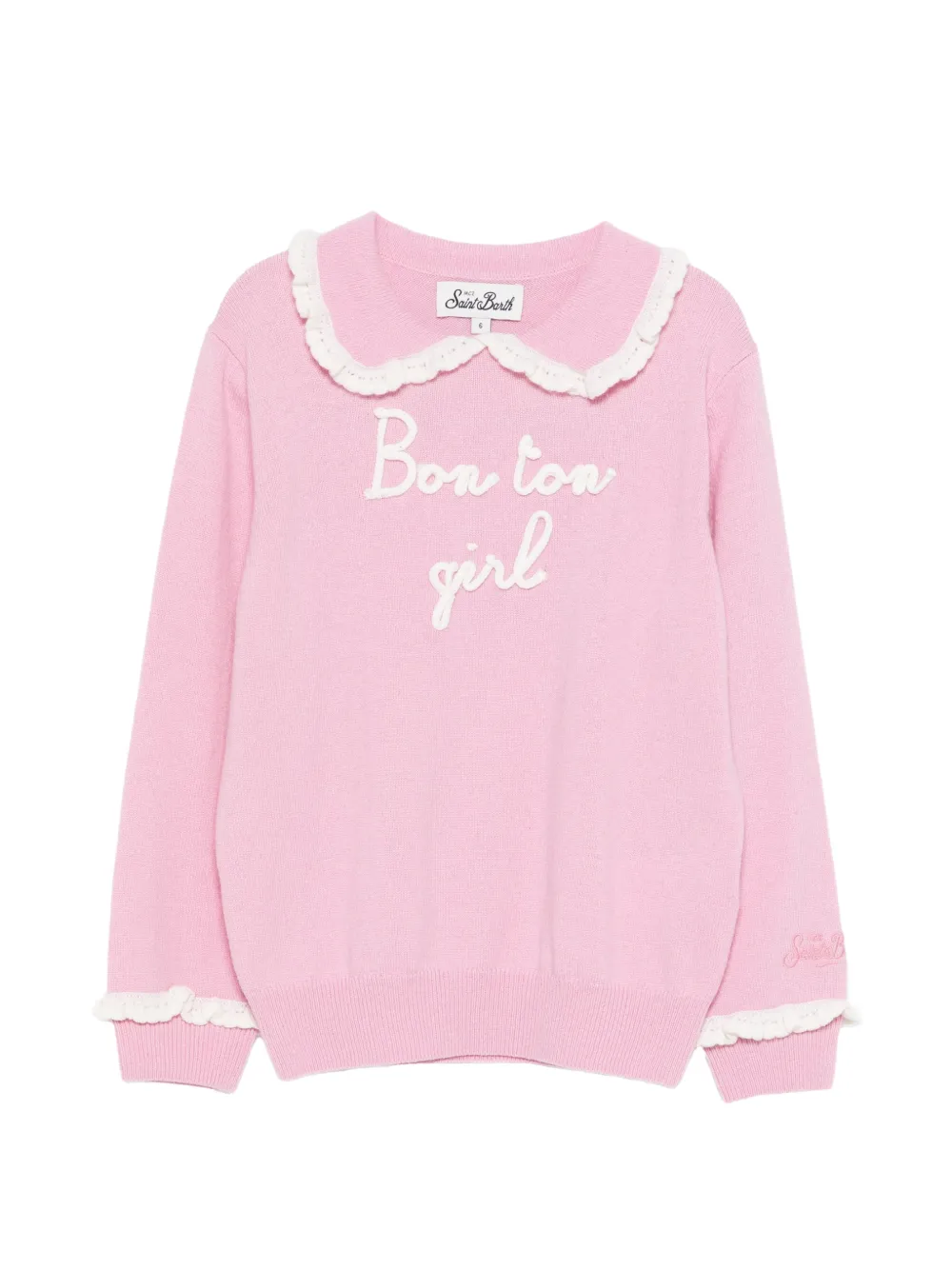 

Топ Alida JR с оборками и воротником Mc2 Saint Barth Kids, розовый