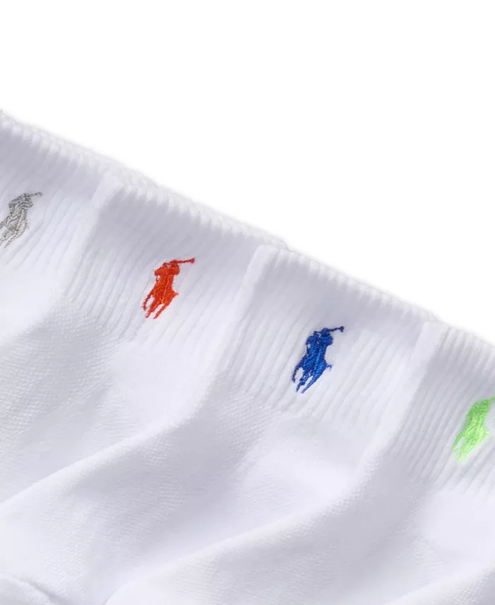 Спортивные носки Little & Big Girls Quarter, 6 пар Polo Ralph Lauren, белый — фото 2