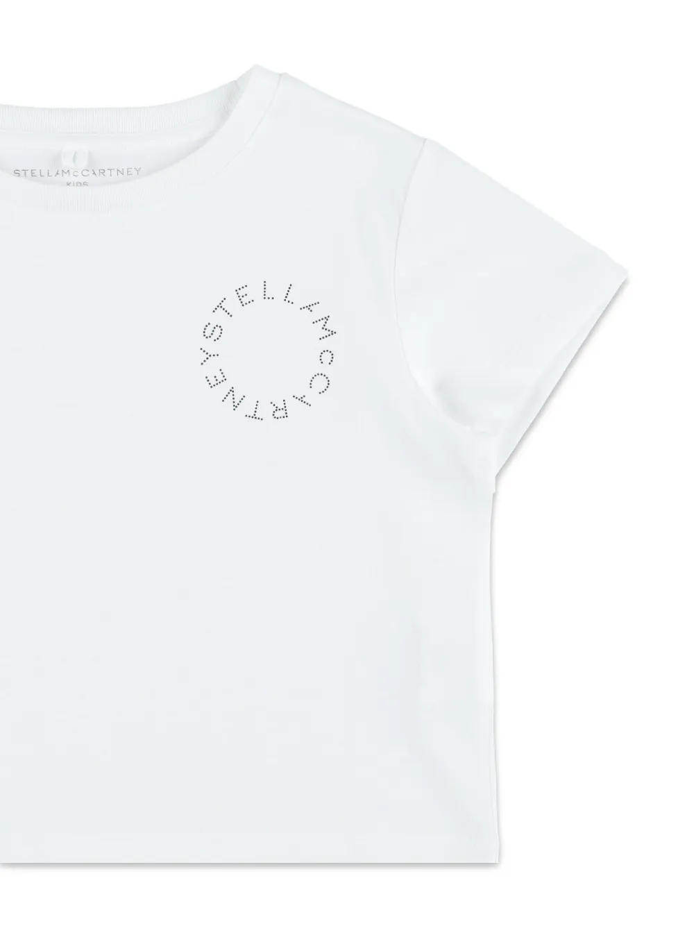 Футболка с круглым логотипом Stella Mccartney Kids, белый — фото 3