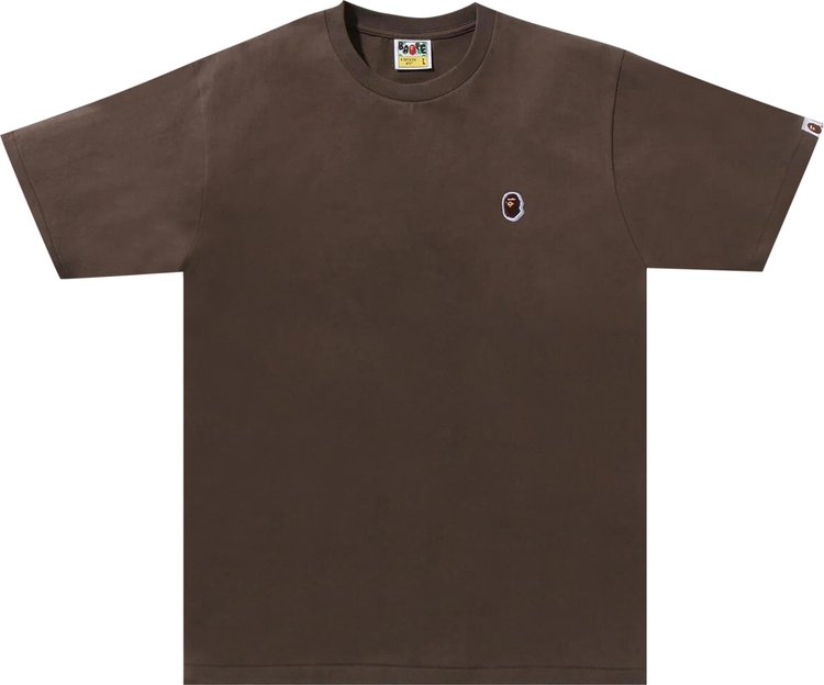 

Футболка BAPE Ape Head One Point 'Brown', коричневый