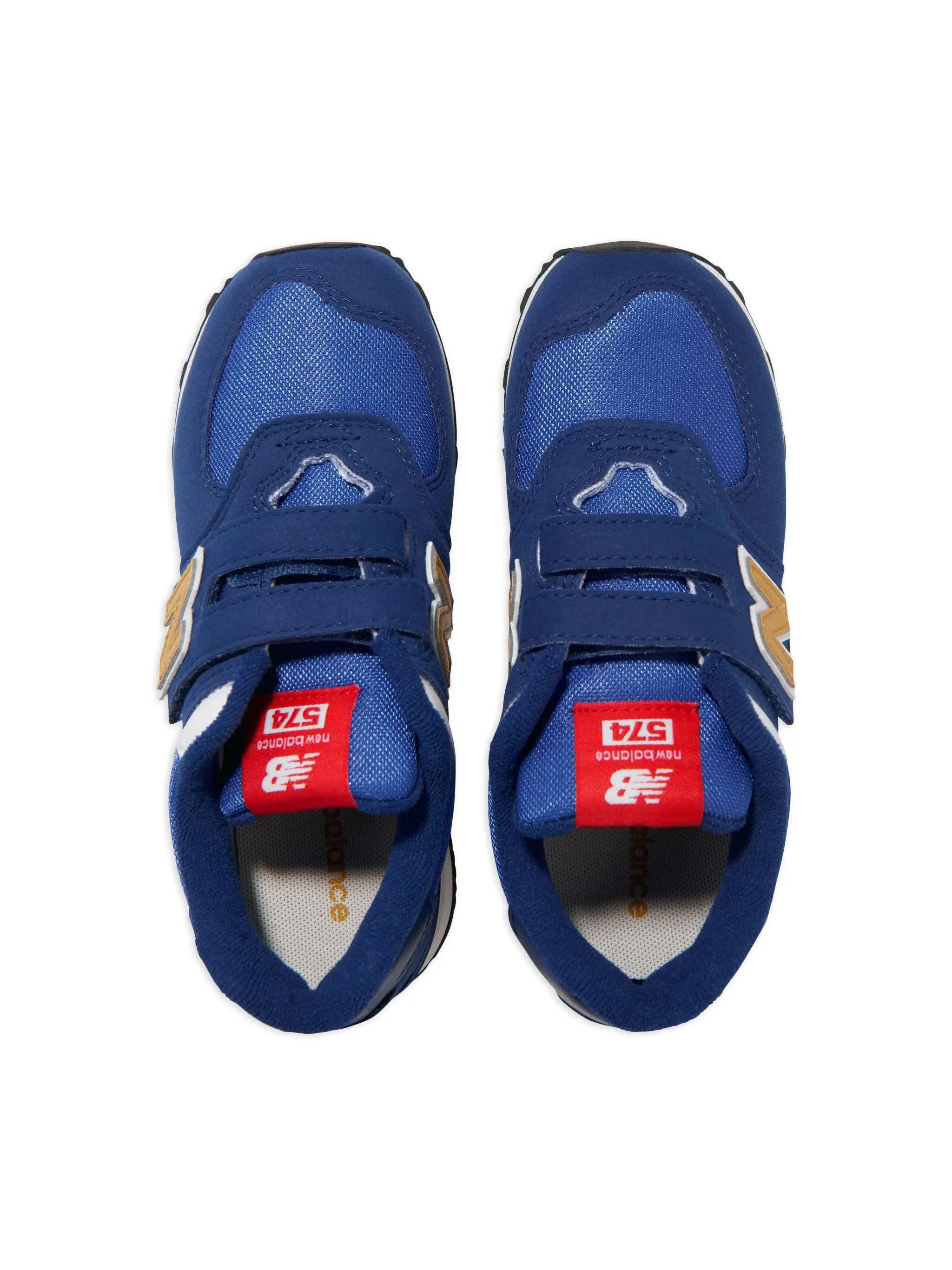 Кроссовки 574 в стиле колор-блок New Balance Kids, синий — фото 3