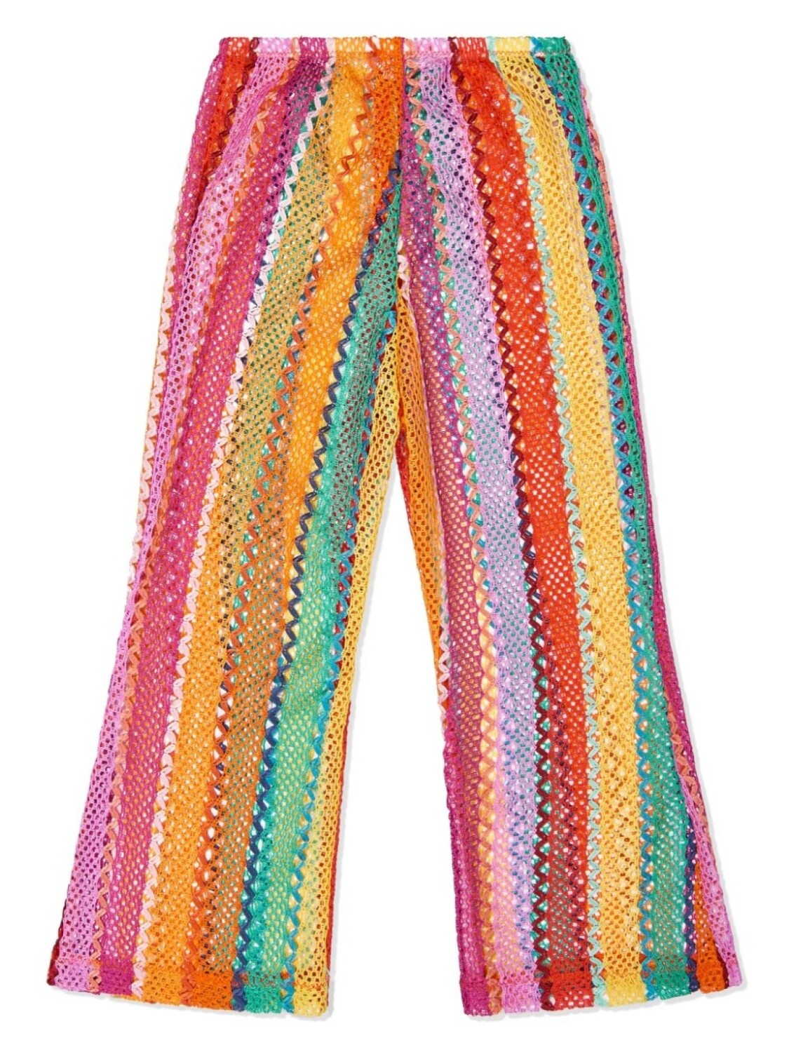 

Nessi Byrd Kids брюки в технике кроше, желтый