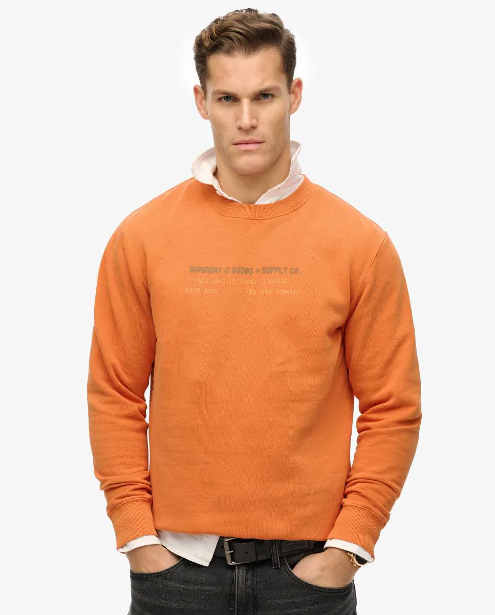 

Мужская спортивная толстовка Utility с круглым вырезом Superdry, оранжевый