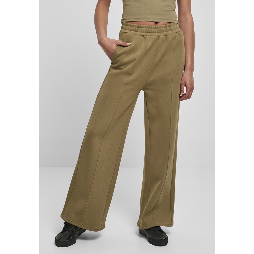 

Брюки Urban Classics Straight Pin Tuck, зеленый