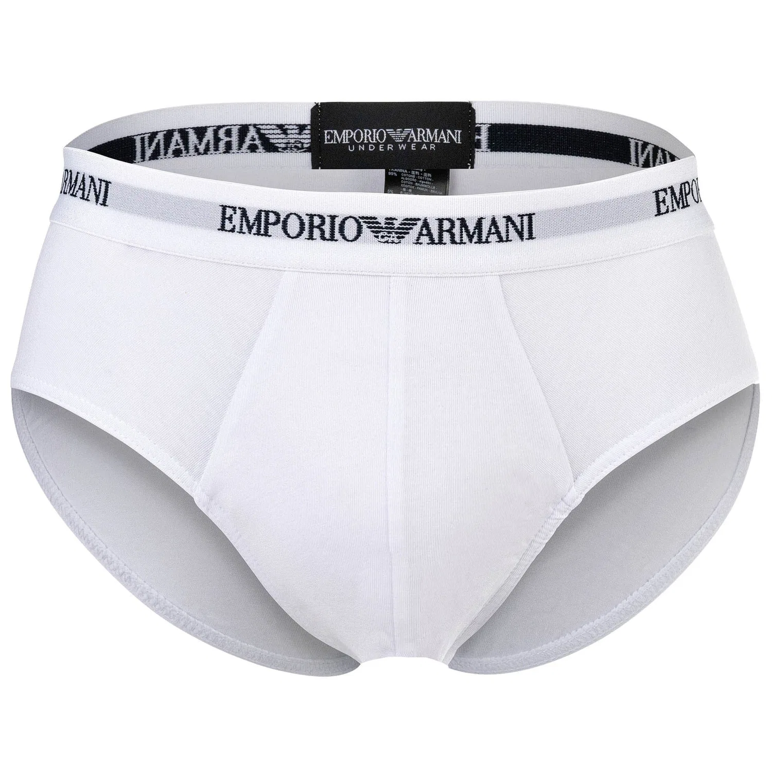 Слипы 3er Pack из хлопка Emporio Armani, белый/синий/черный — фото 2