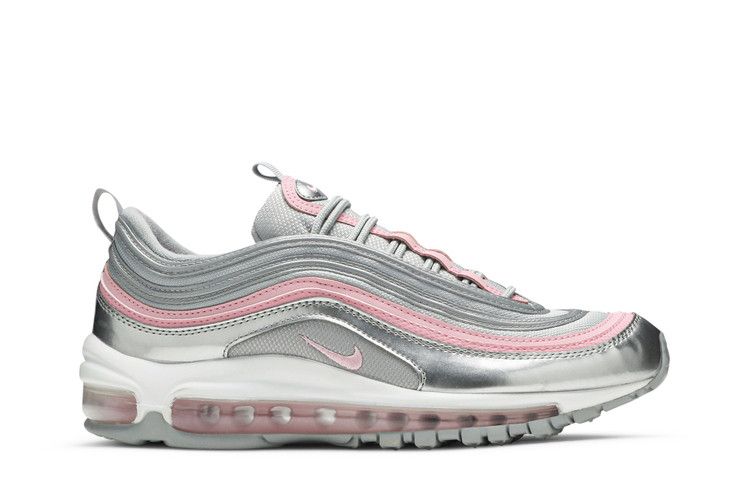 Кроссовки Nike Air Max 97 GS 'Pink Silver', серебряный — фото 2
