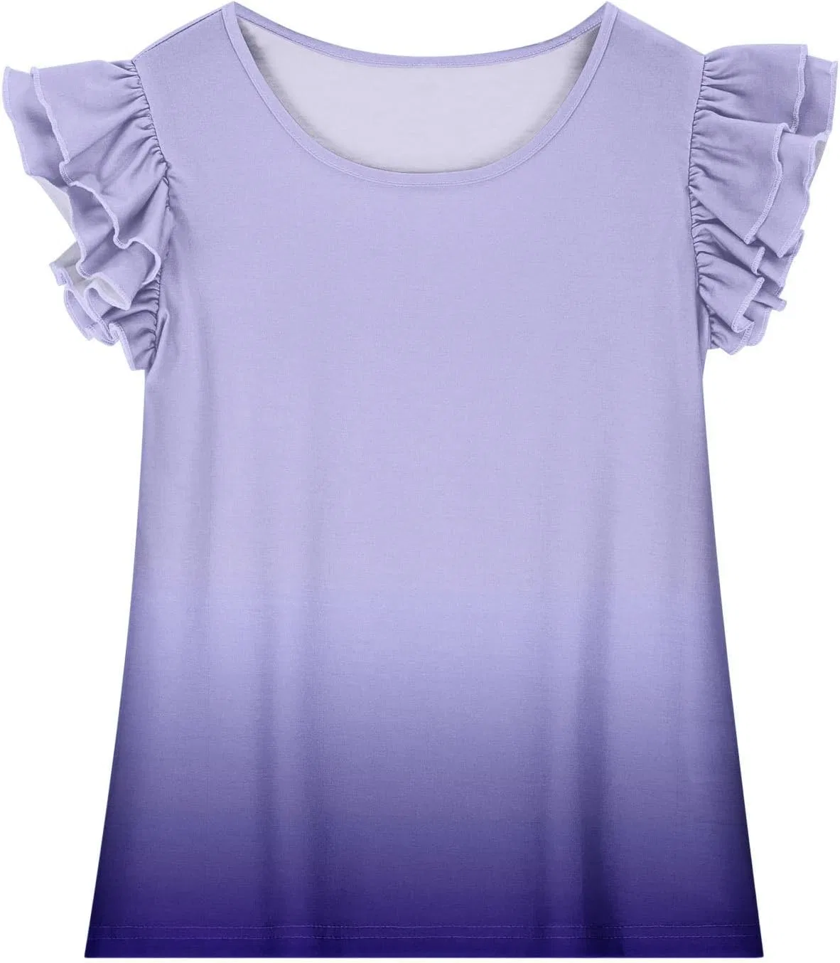 Футболка детская с градиентом, рукава-рюши, Zzalalana, Purple — фото 3