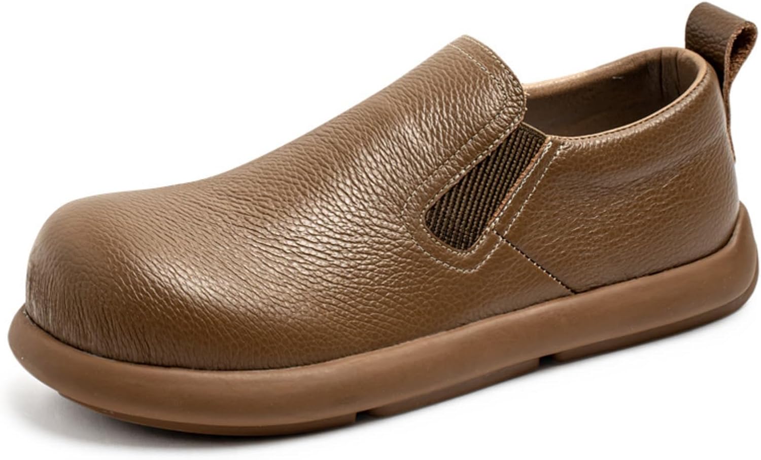 

Мужские кожаные слипоны, универсальная повседневная обувь- подходит для ежедневной носки, поездок в офис и повседневного использования Aokisx, хаки