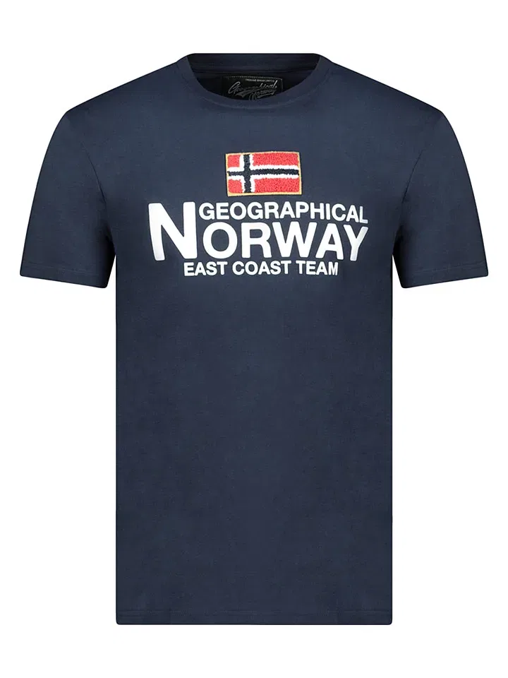 Футболка с принтом Geographical Norway, темно-синий