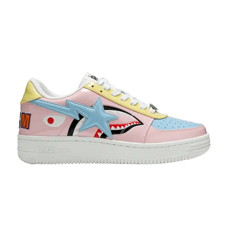 

Кроссовки BAPE Bapesta Low M1 'Shark Face - Pink', розовый