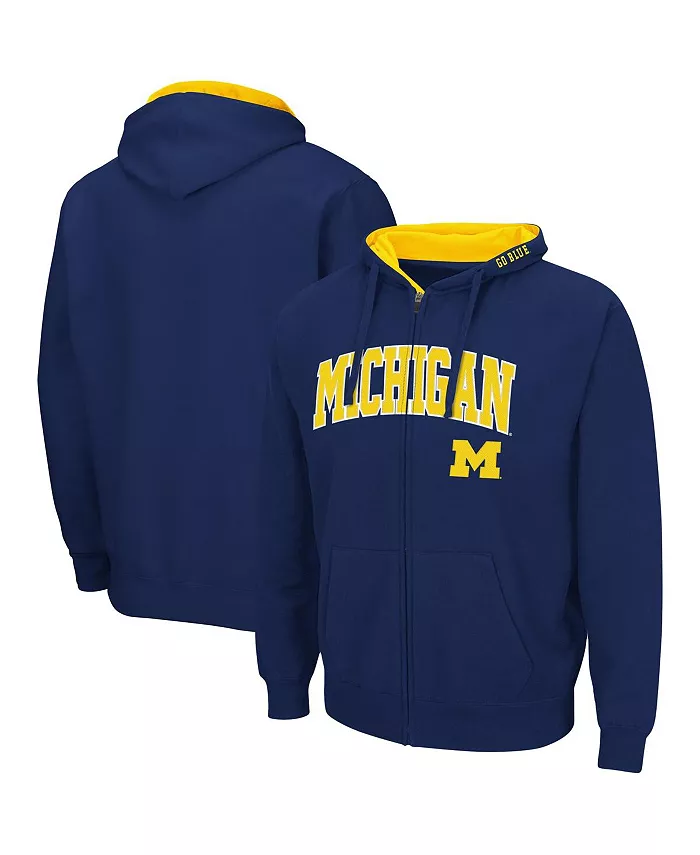 

Мужская толстовка Michigan Wolverines Arch Logo 3.0 с молнией Colosseum, синий