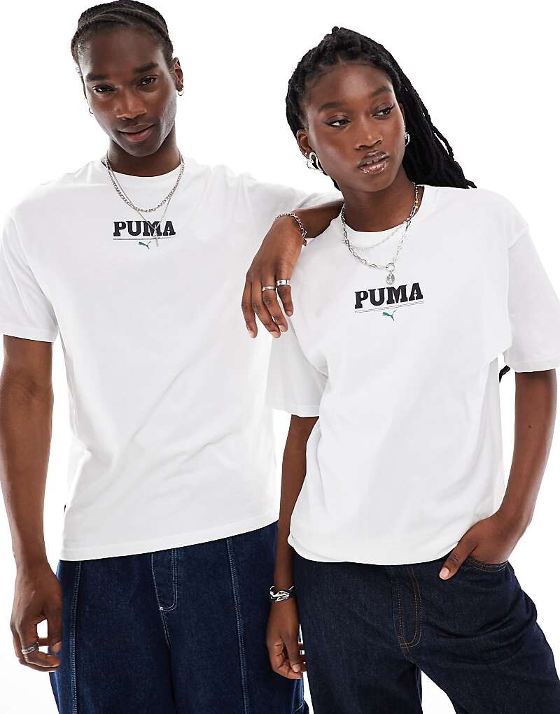 

PUMA – Белая футболка с логотипом посередине