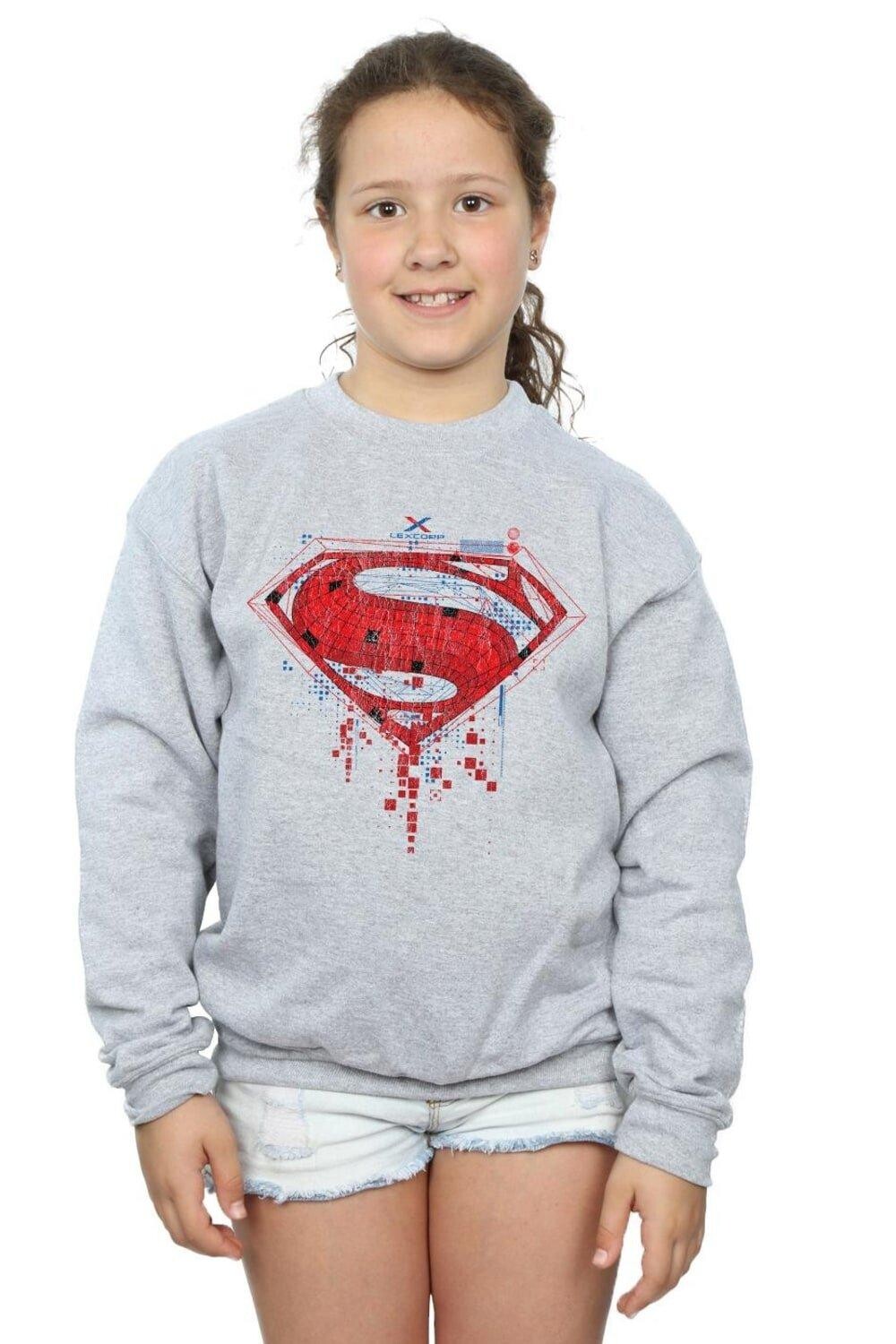 

Толстовка с логотипом Superman Geo DC Comics, серый