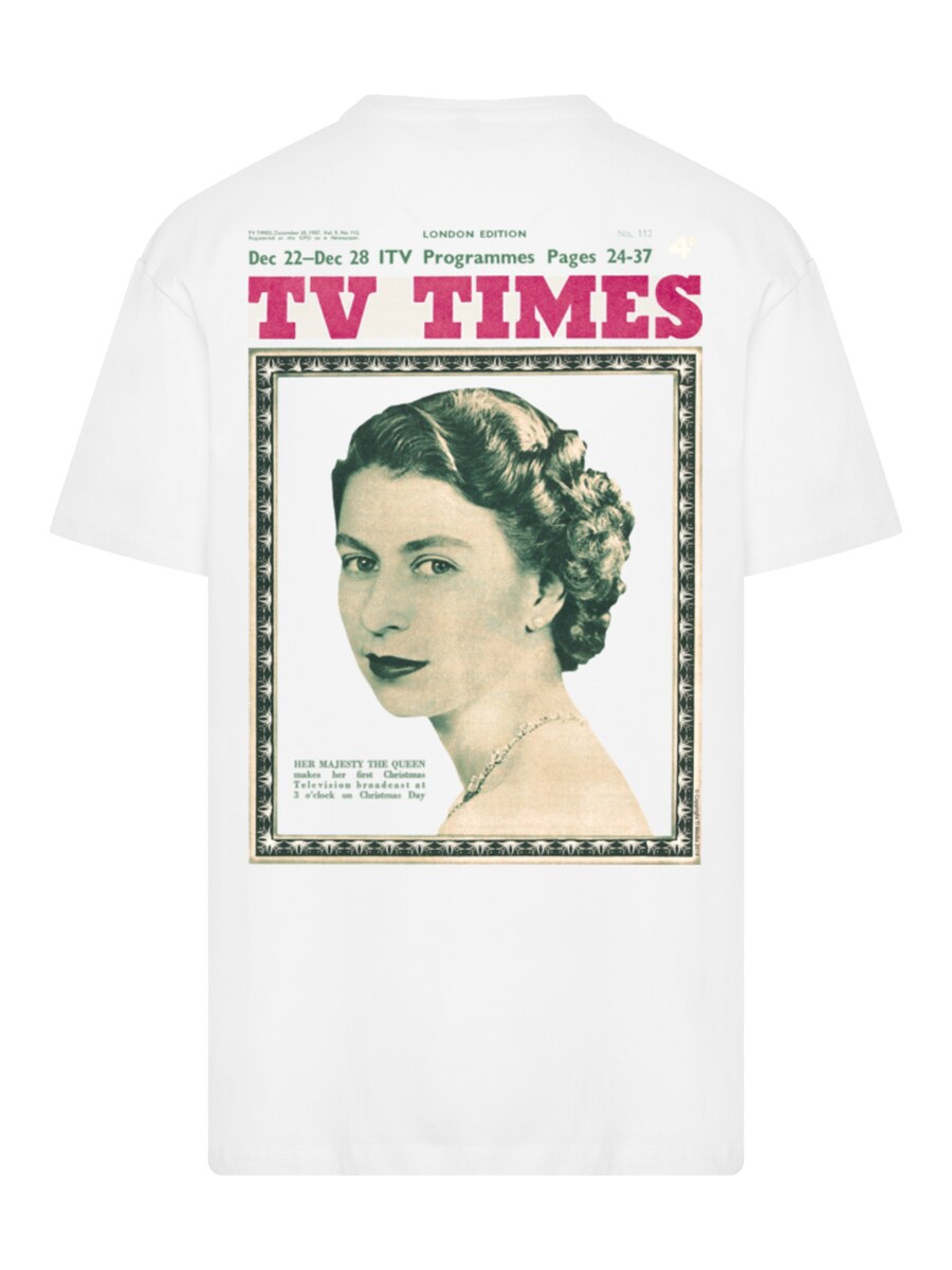 

Рубашка F4NT4STIC TV Times Queen Elizabeth II 1957 Cover, белый