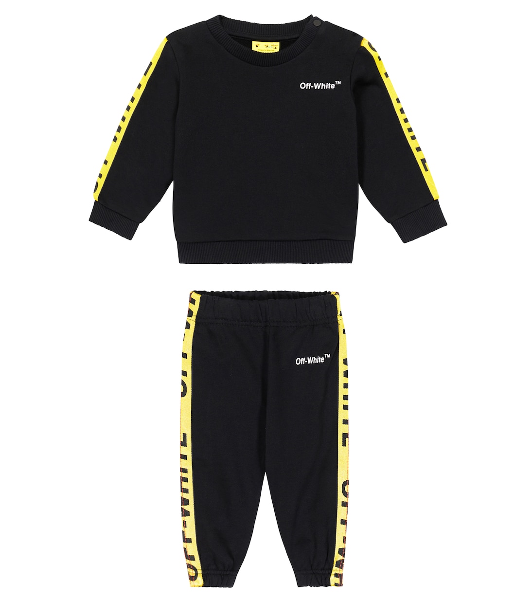 

Комплект из хлопковой толстовки и спортивных штанов Off-White Kids, Black Yellow