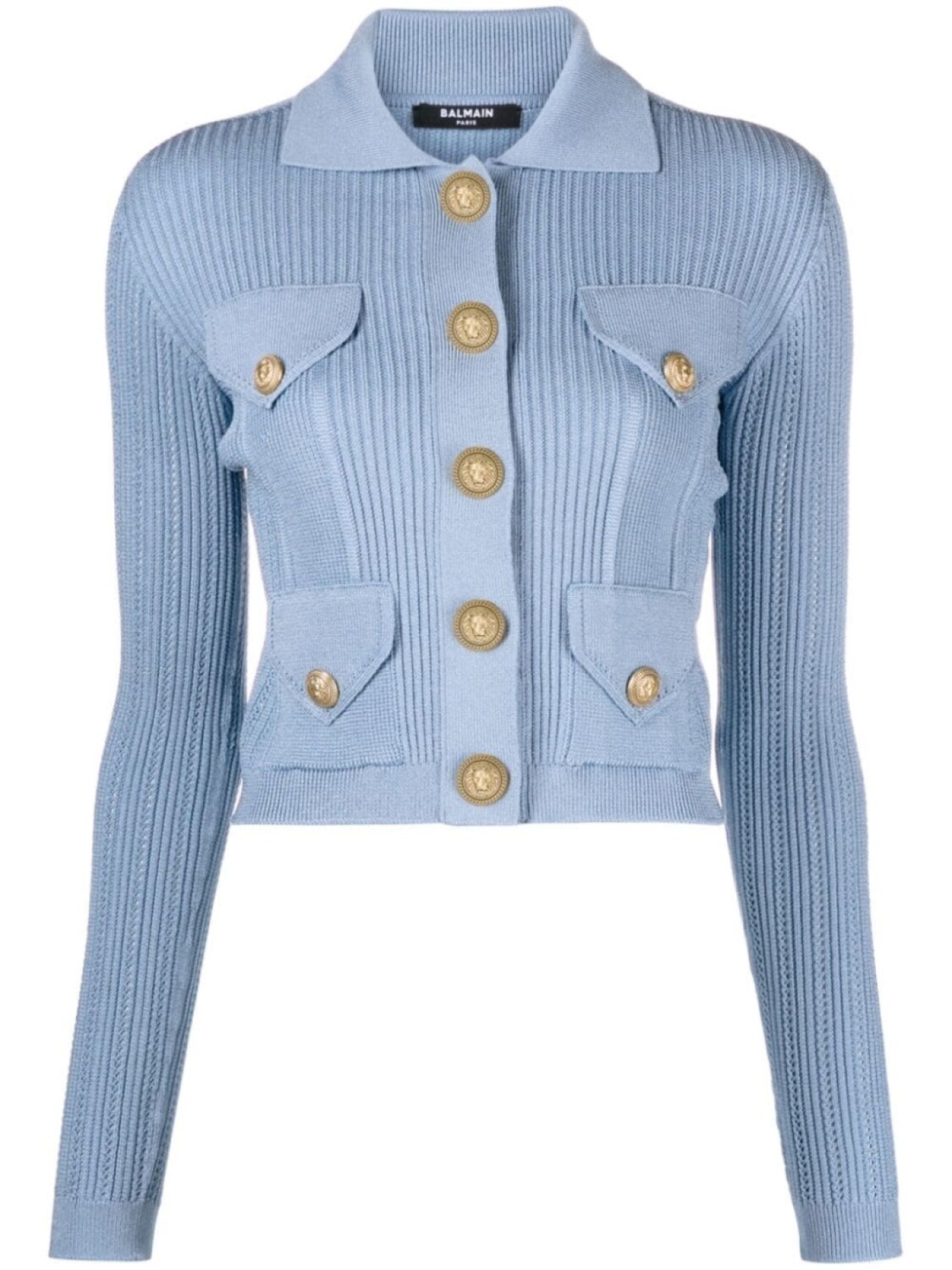 

Balmain кардиган в рубчик, синий