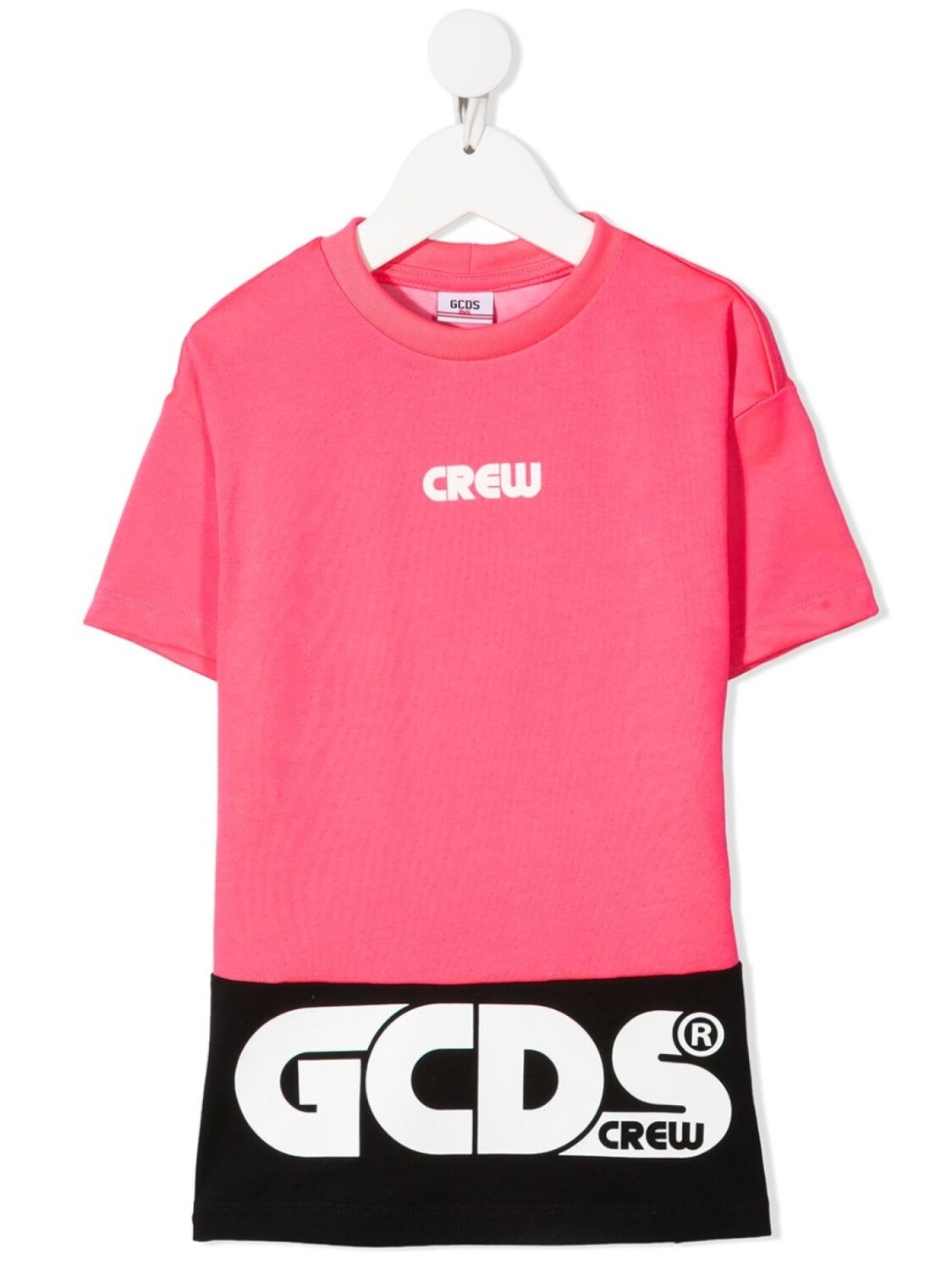 

Платье-футболка в стиле колор-блок с логотипом Gcds Kids, розовый