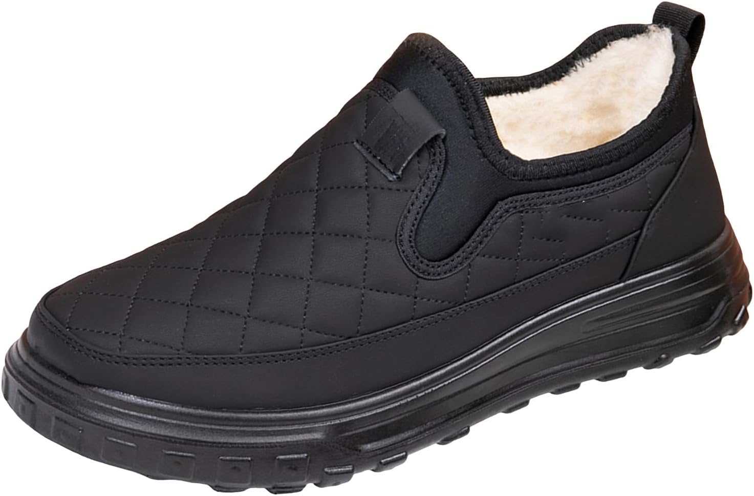 

Зимние мужские ботинки IWIHMIV, противоскользящие, хлопковые, для улицы, повседневные, с толстой подошвой, утепленные флисом, черный