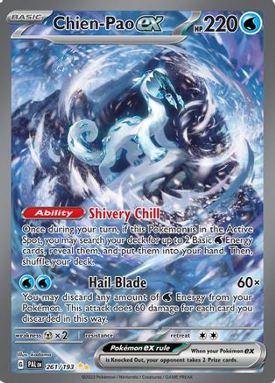 

Карточная игра Chien-Pao ex - 261/193 261 - SV02 Paldea Evolved Holofoil