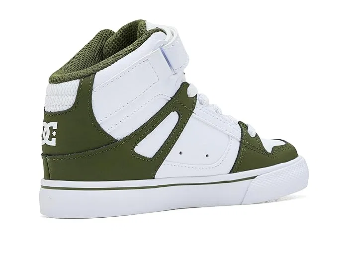Кроссовки высокие DC Kids Pure Hi Top EV, бело-оливковый — фото 4