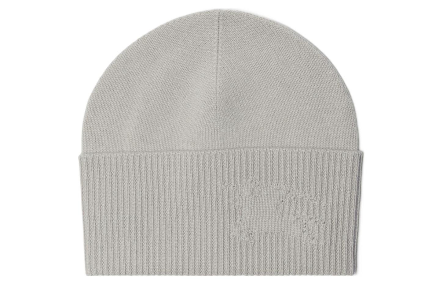 

Burberry Хлопковая кашемировая женская серая шапка, Gray