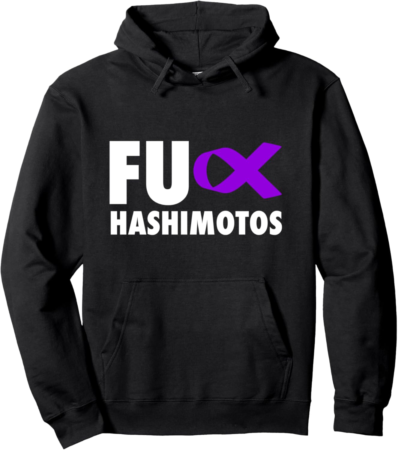 

Худи Hashimotos с фиолетовой лентой FU, черный Hashimotos Awareness Month Shirts & Gifts
