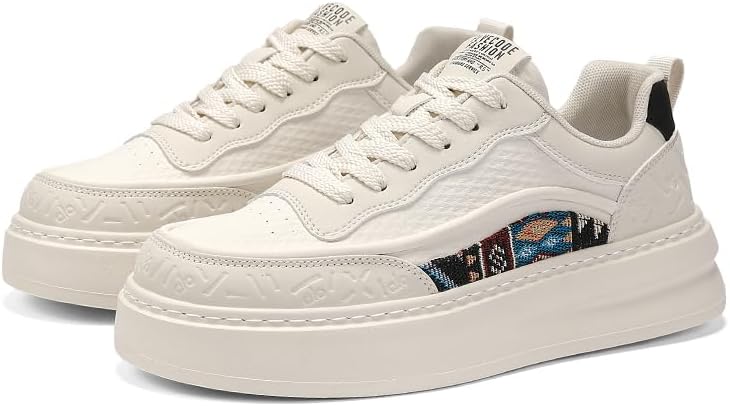 

Мужские модные повседневные кроссовки из кожи с вышитыми узорами, легкая и толстая подошва, дышащий и удобный верх Meixi Mobile, хаки