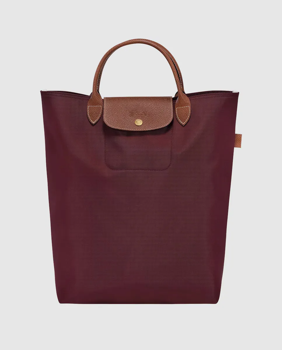 

Большая сумка-тоут Le Pliage на молнии среднего размера Longchamp, красный