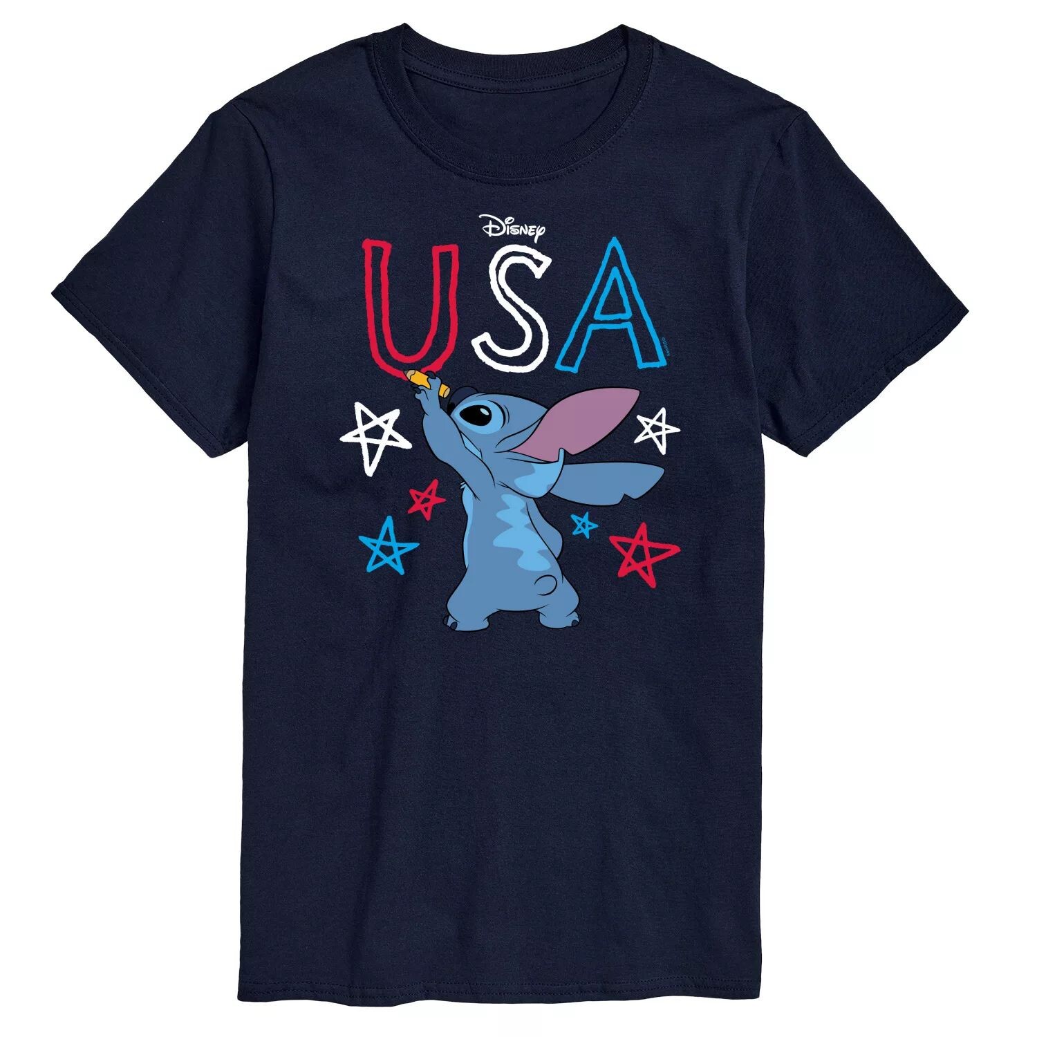 

Футболка с рисунком стежка Disney's Big & Tall USA Licensed Character, синий