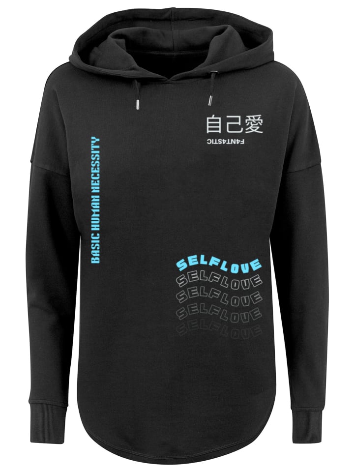 

Толстовка большого размера Self Love OVERSIZE HOODIE черного цвета F4NT4STIC