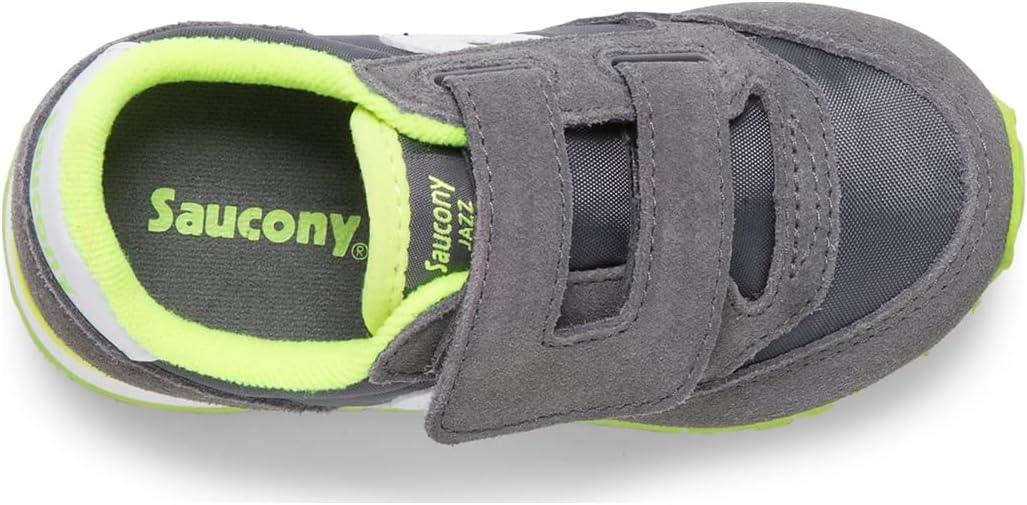 Кроссовки Saucony Unisex-Child Originals Jazz на липучке (для малышей/детей младшего возраста), белый/серый — фото 4