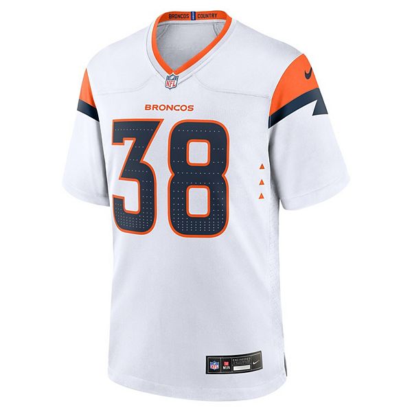 Мужская белая игровая футболка Denver Broncos Jaleel McLaughlin Nike — фото 3