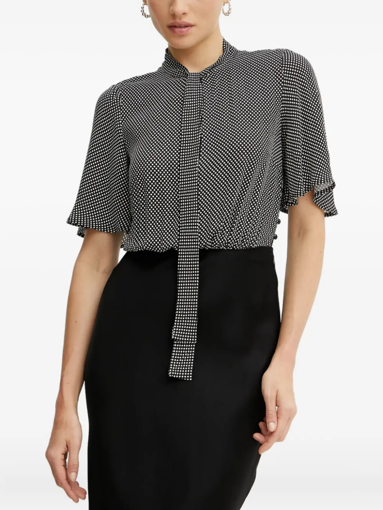 

Elisabetta Franchi платье миди в горох, черный