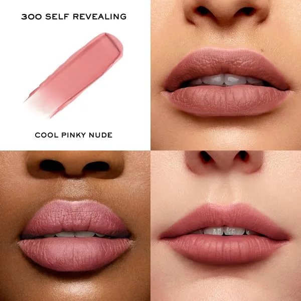 Увлажняющая матовая помада Lancôme L'Absolu Rouge Intimatte - легкая, легко наслаиваемая формула с мягким матовым финишем - комфорт до 24 часов., 300 Self Revealing: Cool pinky nude — фото 2