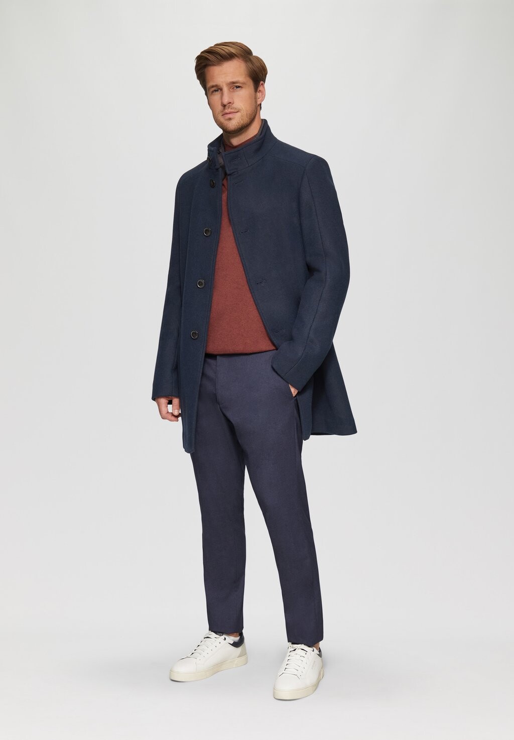 

Короткое пальто s.Oliver BLACK LABEL, темно-синий