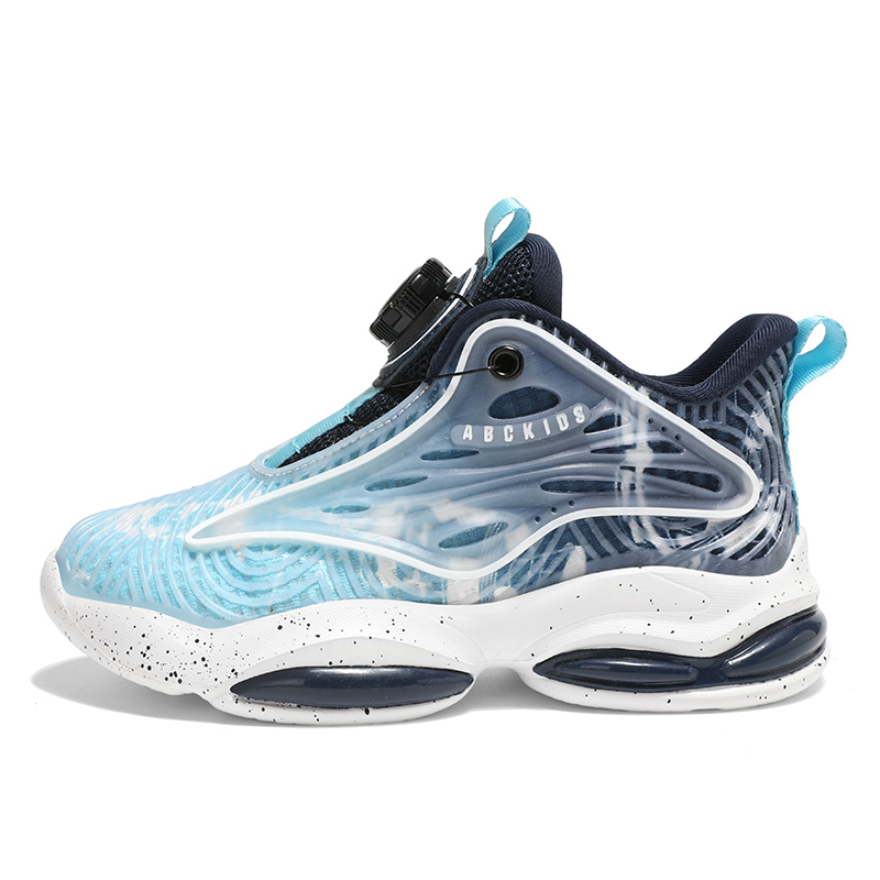 

Детские баскетбольные кроссовки с противоскользящим износостойким верхом, высокие Abc Kids, stone синий