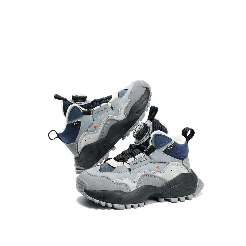 Кроссовки Jeep Kids Lifestyle Shoes Kids High-top Gray, синий — фото 4