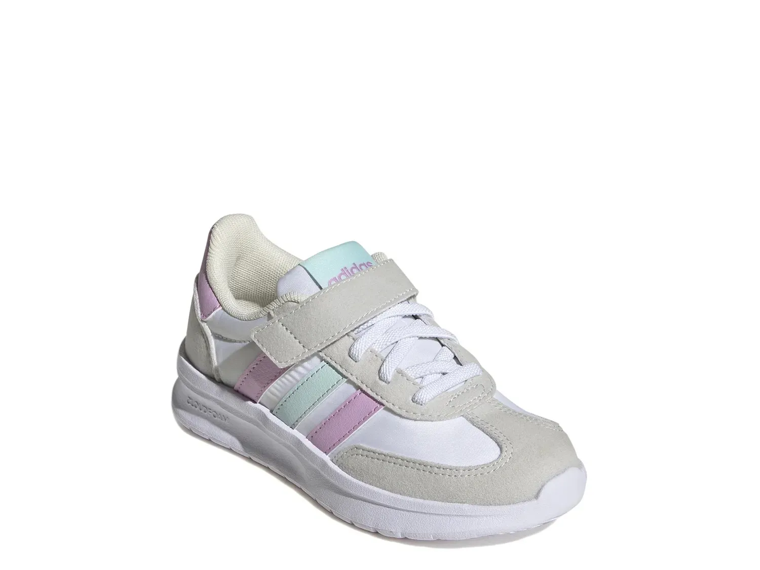 

Кроссовки Adidas Run 70s 2.0 — детские, белые/фиолетовые