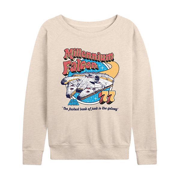 

Женская футболка с длинным рукавом millennium falcon french terry Star Wars