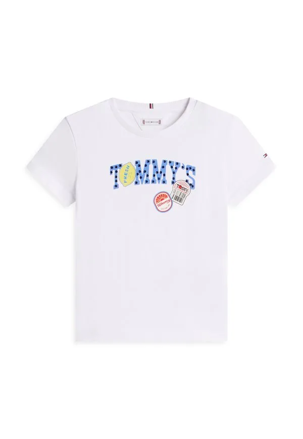 Футболка с принтом в виде фруктового логотипа Tommy Hilfiger, White — фото 3