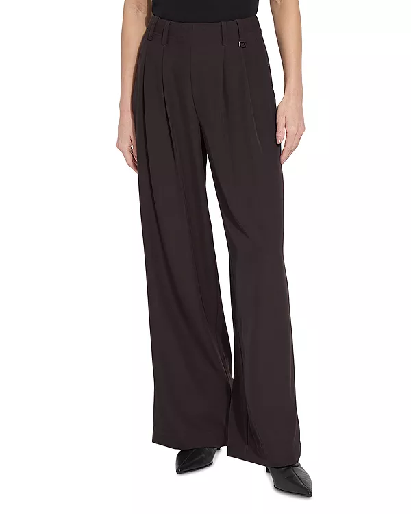 

Плиссированные брюки Darcy с широкими штанинами Lyssé, коричневый